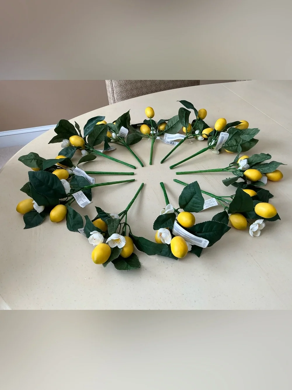17 NWT Artificial Lemon Floral Picks 🍋